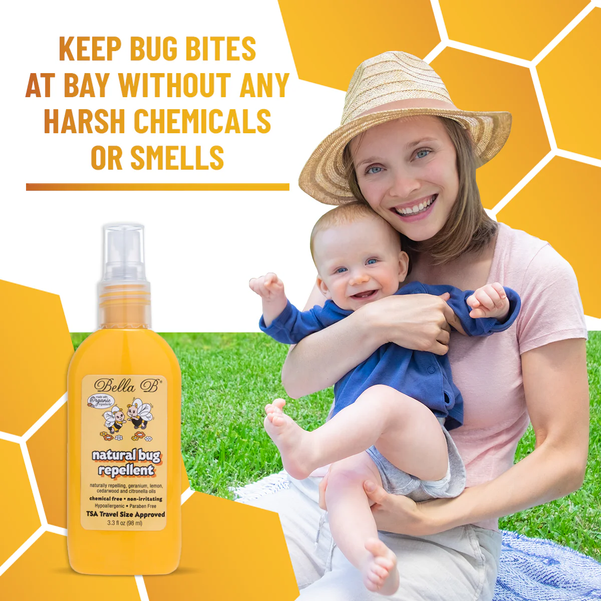 Bella B Doğal Böcek Kovucu Sprey – Bebeğiniz ve Aileniz İçin Güvenli Koruma!