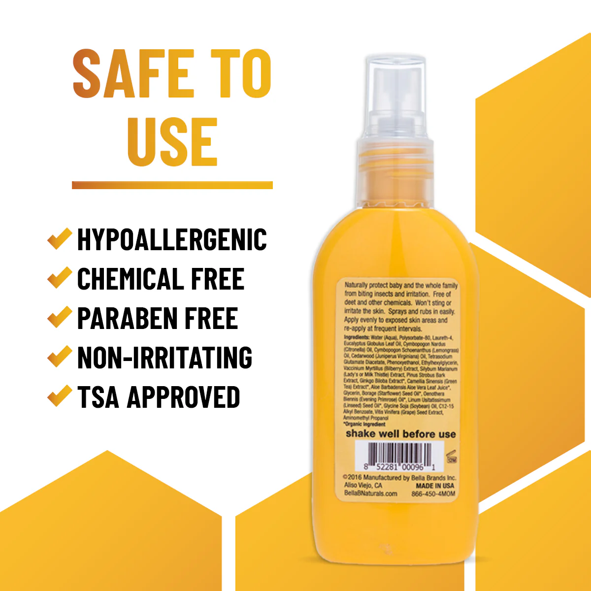 Bella B Doğal Böcek Kovucu Sprey – Bebeğiniz ve Aileniz İçin Güvenli Koruma!